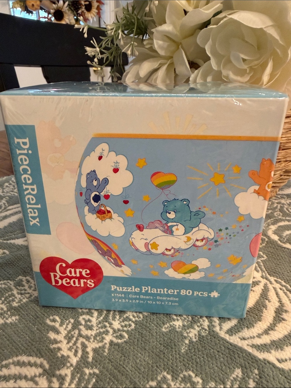 Care Bears Blue and White Puzzle Planter